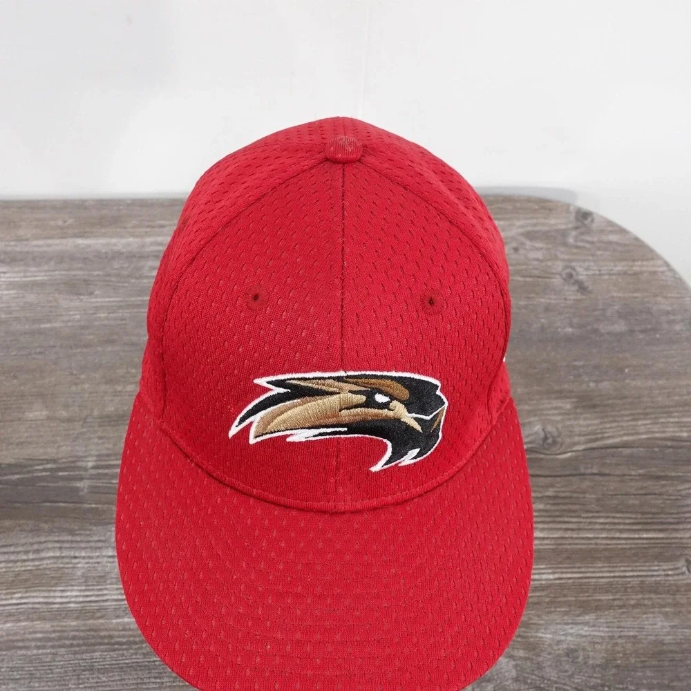 SIUE Cougars Hat Cap Fitted 7 1/8 Red Mesh Baseball Adidas SIU Edwardsville